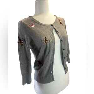 Anthropologie Guinevere Embroidered Bird Cardigan ASO Rory Gilmore